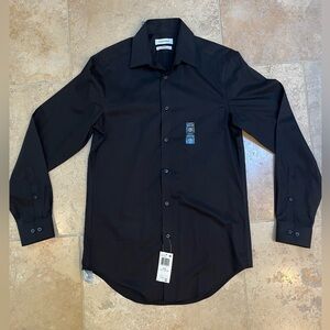 Calvin Klein Men's Black Slim Fit Dress Shirt- NWT